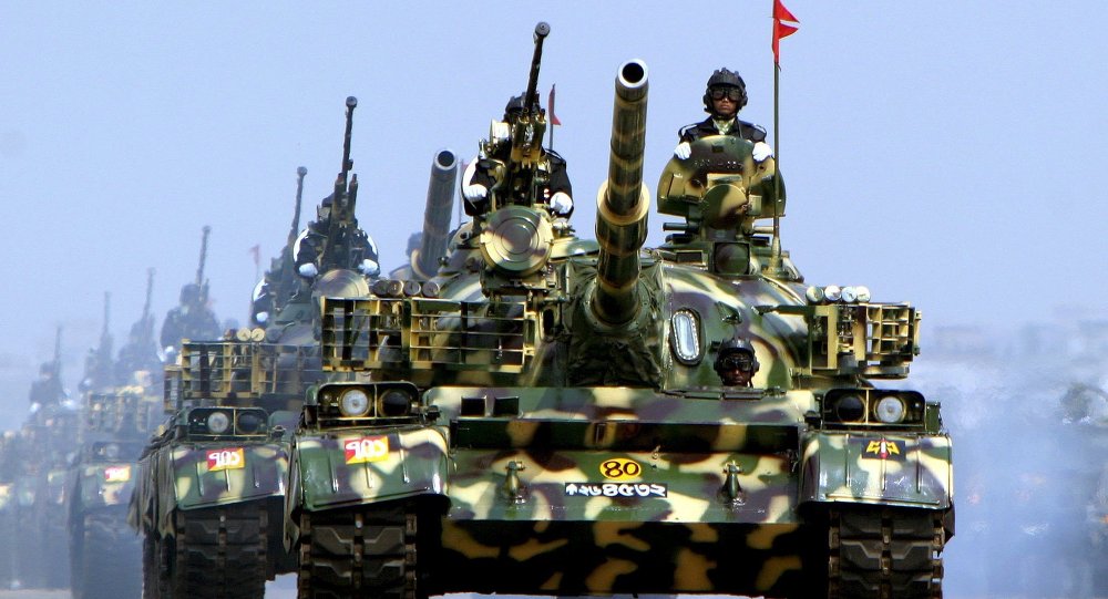 Chinese-made T-62 tanks