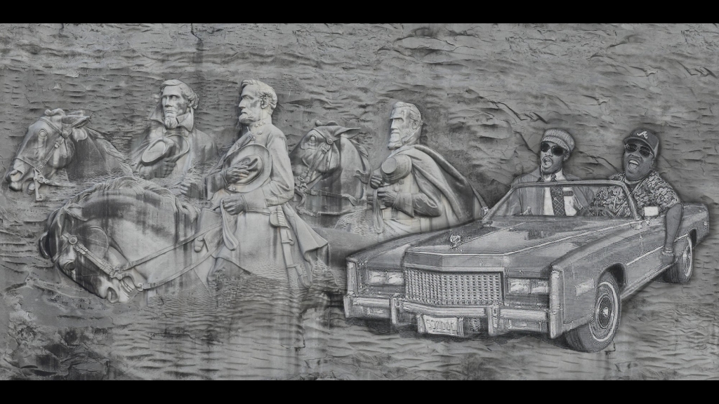 A Brooklyn-based artist and animator has devised a way to hush that fuss over the Confederate icons striding across Georgia's Stone Mountain