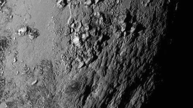 A mountain range on the surface of Pluto was one of the first detailed discoveries revealed by the New Horizons spacecraft