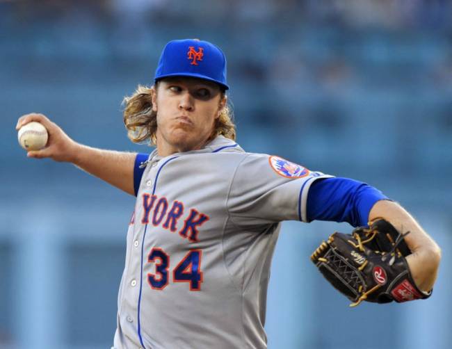 Noah Syndergaard allowed one run on two hits with six strikeouts Friday night but got a no-decision