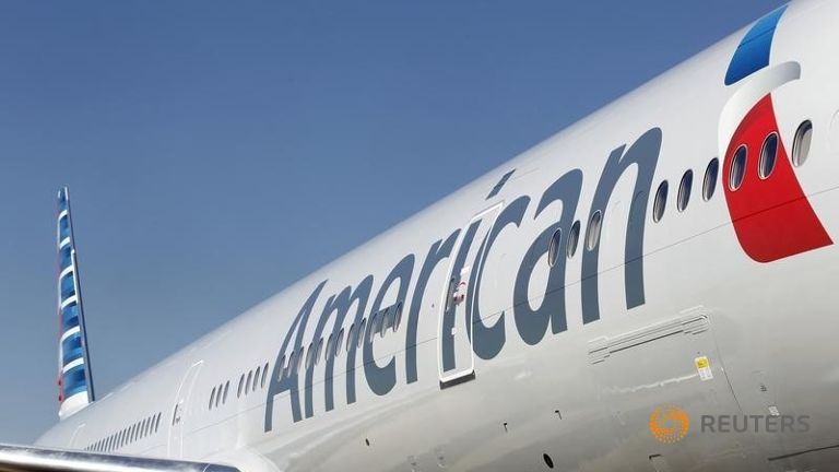 An American Airlines aircraft is on the ramp at Dallas Ft Worth International Airport