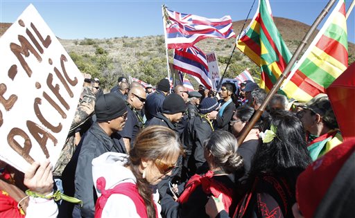 Protesters block construction of telescope