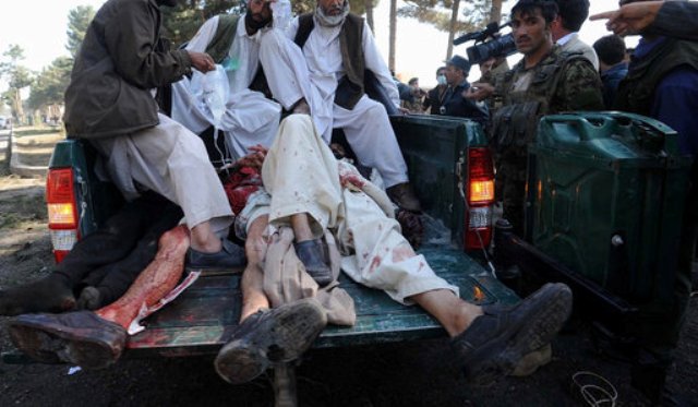 At least 20 people were reported killed in a suicide attack in southeastern Khost province of Afghanistan earlier this evening