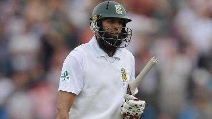 Hashim Amla was dismissed for 13 in Chittagong