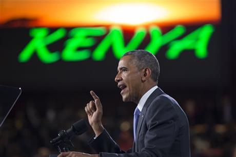 Nairobi. On the final day of his visit in Kenya Obama laid out his vision for Kenya's future and broad themes of U.S.-Kenya relations. (AP