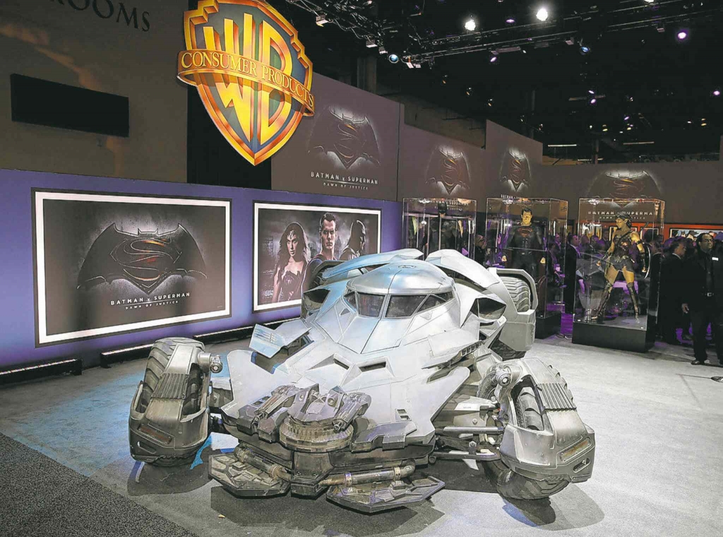 The Batmobile and select costumes from the highly anticipated film Batman v Superman Dawn of Justice