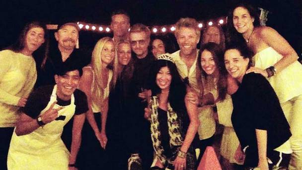 Bono The Edge and Bon Jovi crash hen party in New York