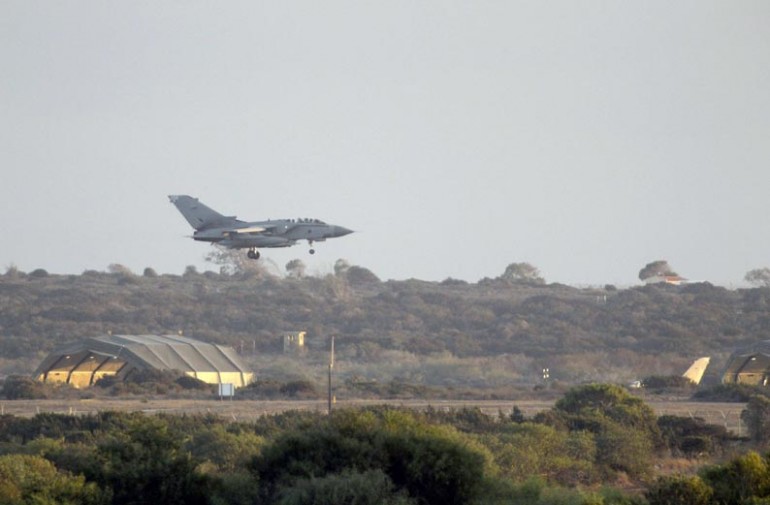 Missiles detach from Tornado during Akrotiri landing