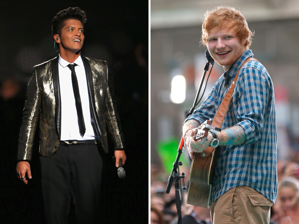 Bruno Mars and Ed Sheeran