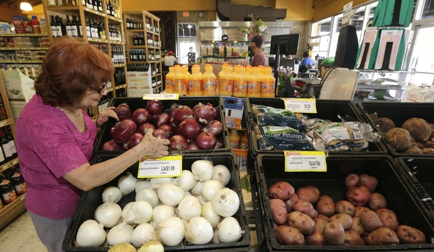 2015 shopper Julia Esquivel picks onions at a local grocery store in the Little Havana area of Miami. The Labor Department repo