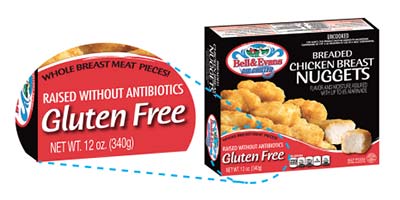 Bell	&	Evans	GLUTEN	FREE Breaded	Chicken	Breast	Nuggets