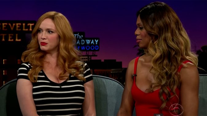 Christina Hendricks and Laverne Cox