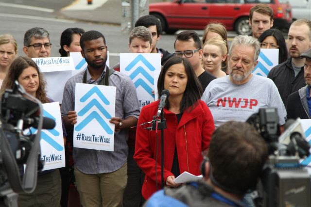 Andrea Miller the head of Oregon CAUSA says a minimum wage of $13.50 an hour is enough for a single parent working full-time to be self-sufficient