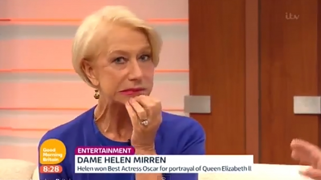 Dame Helen Mirren's expression says it all