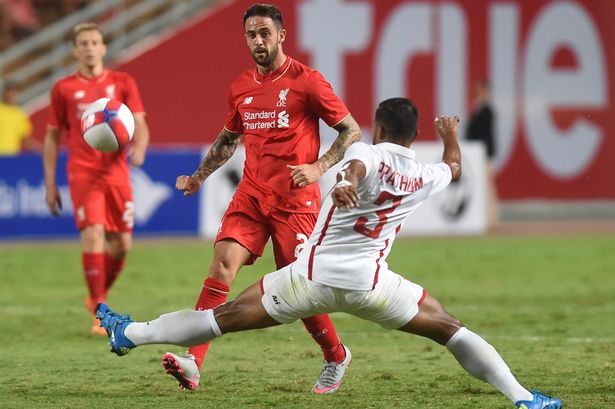 Danny Ings in action in Liverpool's recent friendly against the Thai All Stars in Bangkok