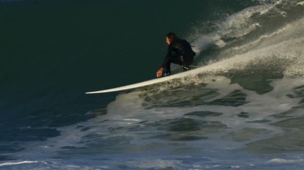 Derek Hynd at Jeffreys Bay shortly after the infamous attack