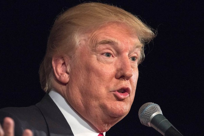 Republican presidential hopeful Donald Trump speaks at his South Carolina campaign kickoff rally in Bluffton South Carolina