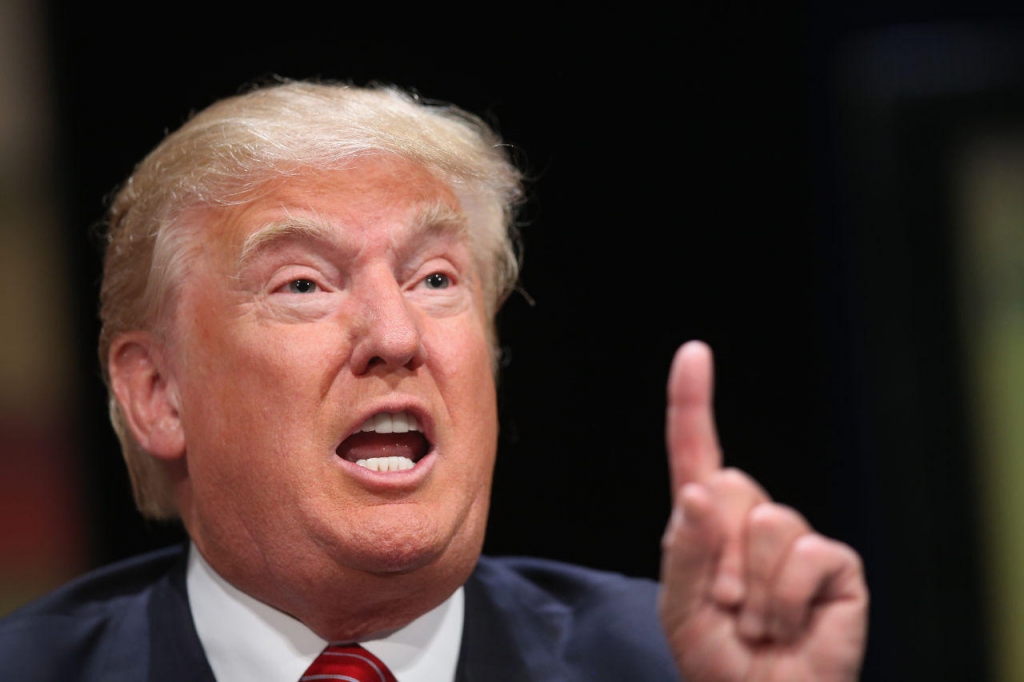 Republican presidential hopeful businessman Donald Trump fields questions at The Family Leadership Summit at Stephens Auditorium