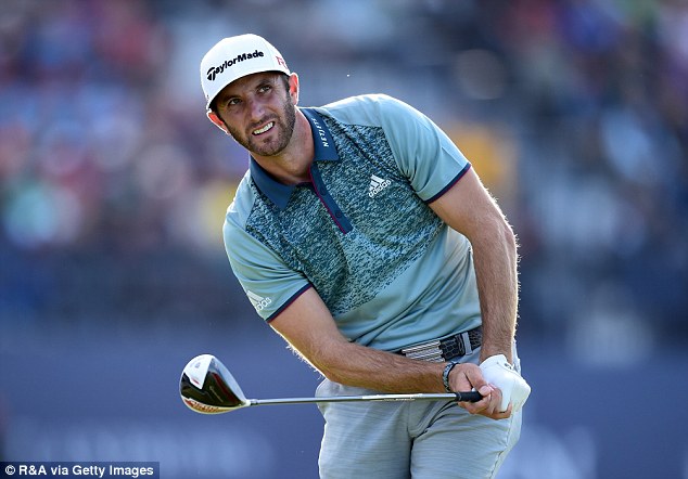 Dustin Johnson leads The Open at St Andrews with a score of-10 after two rounds on the Old Course