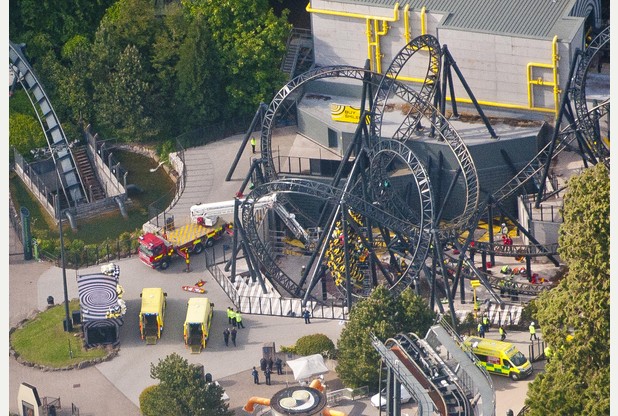 30683460Emergency services at the scene of The Smiler incident earlier this year