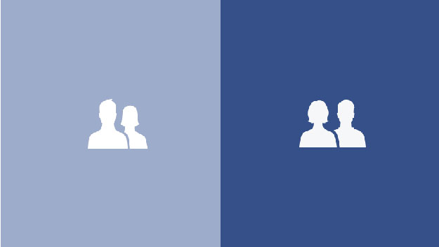 Facebook's'friends logos old and new. Images from Facebook