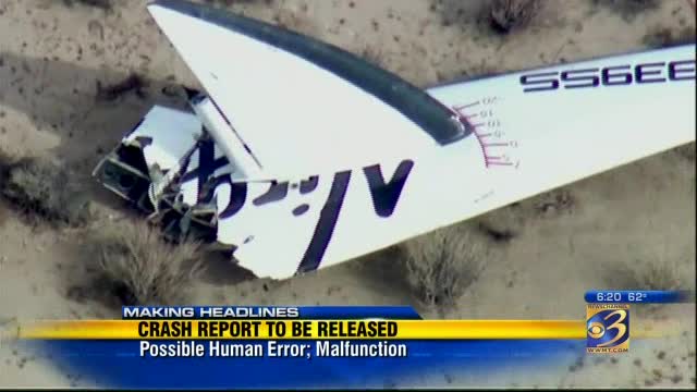 Federal officials examine probable cause of spaceship crash story image