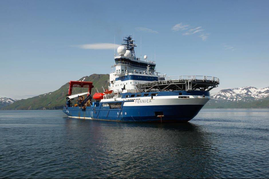 Fennica a Finnish icebreaker contracted to Shell's Arctic project Shell