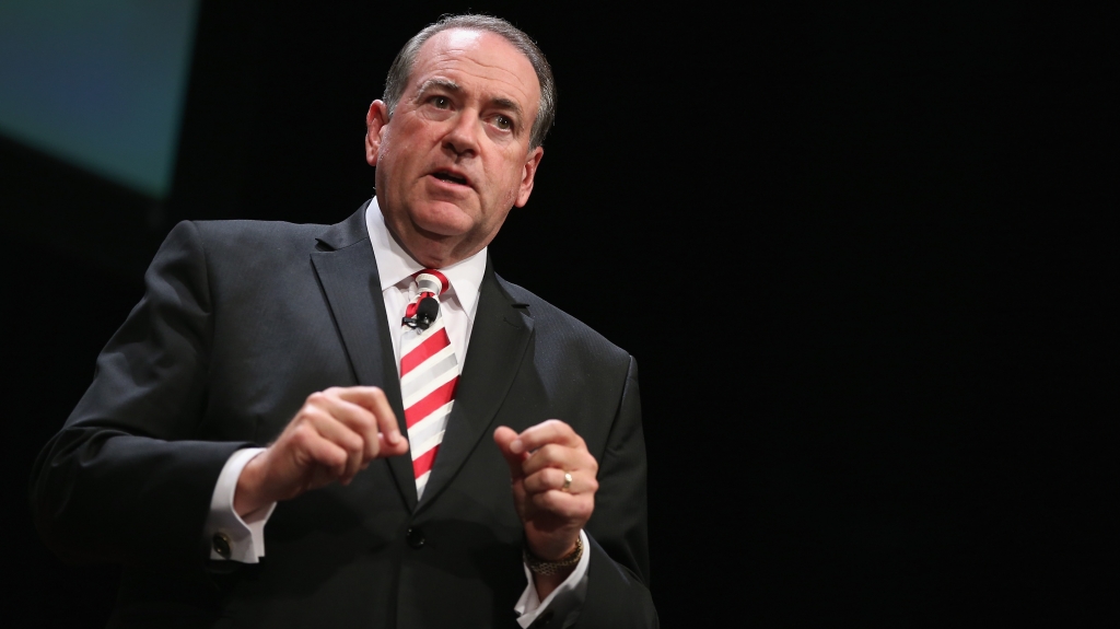 Former Arkansas Gov. Mike Huckabee at the Family Leadership Summit in Iowa earlier this month. Getty Images