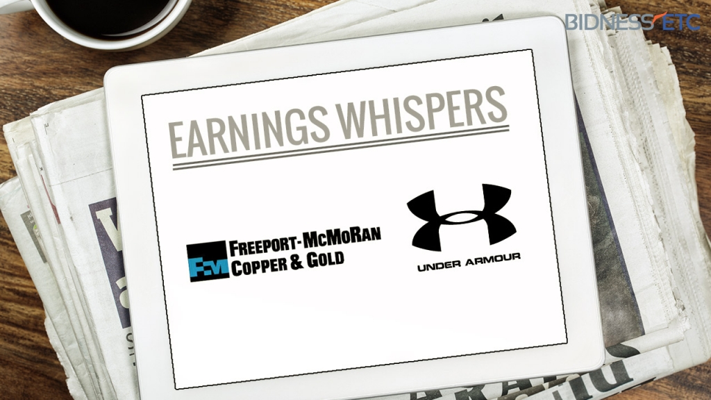 Earnings Whispers Freeport-McMoRan Inc. & Under Armour Inc