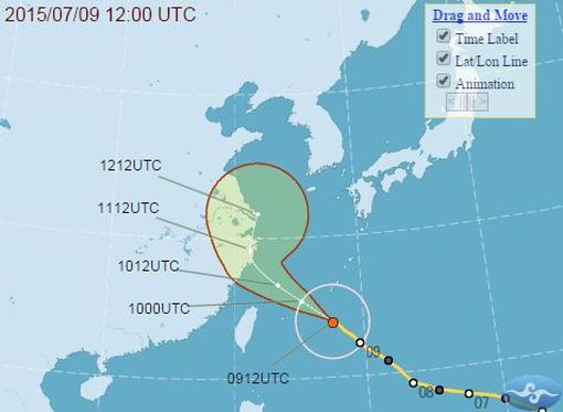 From the Central Weather Bureau website