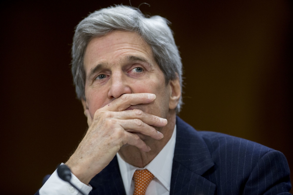 Ranking Member Eliot Engel questions Secretary of State John Kerry during a hearing about the tentative deal for Iran to halt their nuclear weapons program and end sanctions against Iran