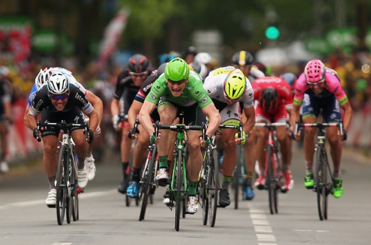 Germany's Andre Greipel sprinted to victory on stage five of the Tour de France