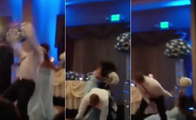 Ouch! Partner's Back Flip Flattens Bridesmaid in Epic Dance Fail