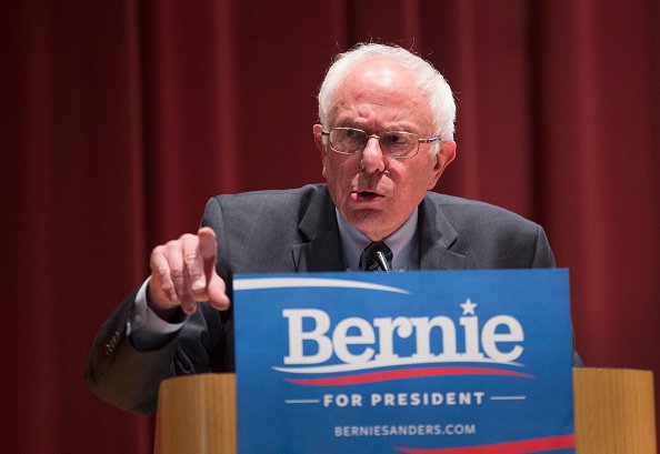 DES MOINES IA- JUNE 12 Democratic Presidential Nominee Senator Bernie Sanders speaks at a campaign event at Drake University