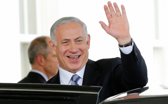 Israeli Prime Minister Benjamin Netanyahu waves as he leaves the White House on Oct. 1 2014. The Israeli public backs the prime minister on the Iran issue