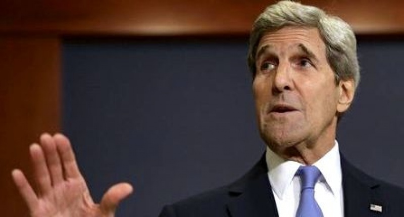 U.S. Secretary of State John Kerry makes a statement to the media before a closed door briefing with House members on the recent Iran nuclear deal in Washingt