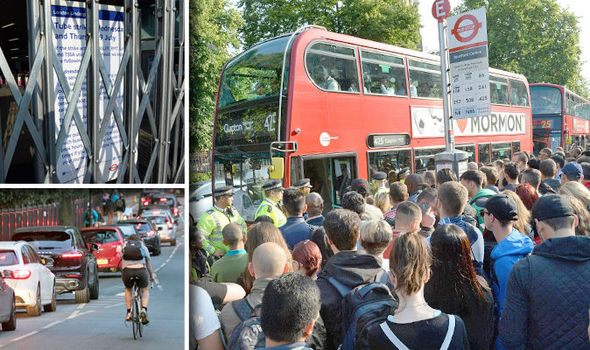 Commuters queuing outside Victoria tube station ahead of the Tube strike in the evening rush hour