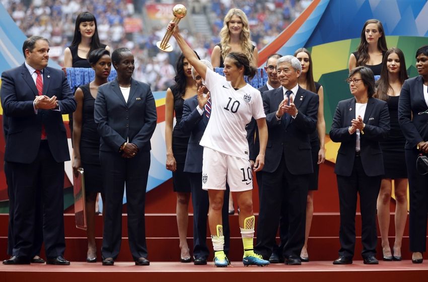 Carli Lloyd wins the Golden Ball Hope Solo wins Golden Glove