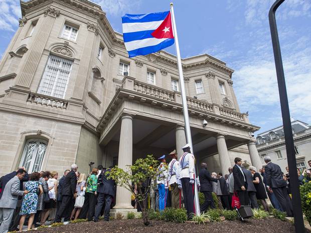 Rapprochement complete as U.S., Cuba restore full diplomatic relations