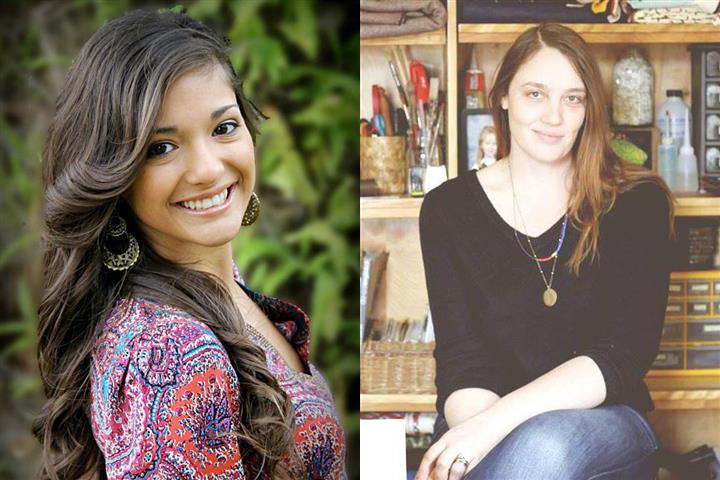 Mayci Breaux 21 left and Jillian Johsnon 33 right were killed in a shooting at The Grand theater in Lafayette LA