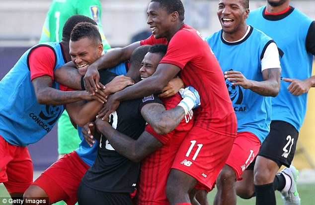 Mejia was mobbed by his jubilant team-mates after making three consecutive saves in the shoot-out