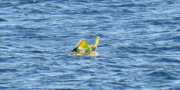 Melda Ilgin was seated in an inflatable child's toy when strong winds caused her to drift away from the shore