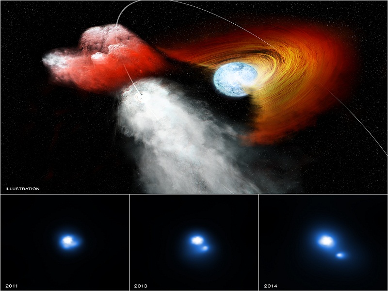 Pulsar punches hole in stellar disk