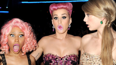 Nicki Minaj Katy Perry and Taylor Swift