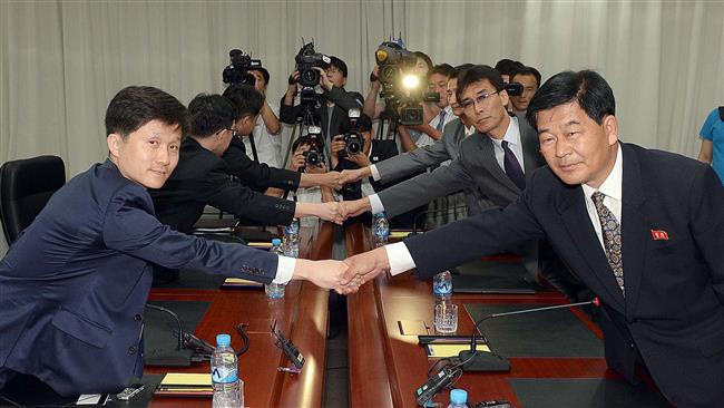 South Korean and North Korean officials hold talks in Kaesong area North Korea on Thursday