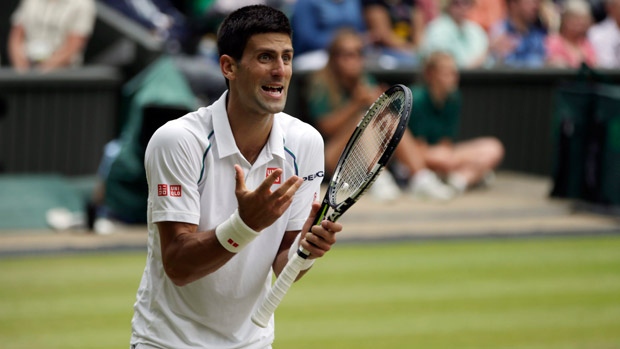 Novak Djokovic displayed a range of emotion and body language during the Wimbledon final on Sunday