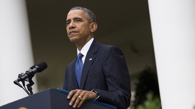 President Barack Obama addresses the Veterans of Foreign Wars National Convention at the David Lawrence Convention Center in Pittsburgh Tuesday