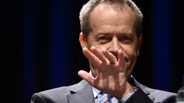 Opposition Leader Bill Shorten during the ALP National Conference at the Melbourne Convention Centre on Saturday