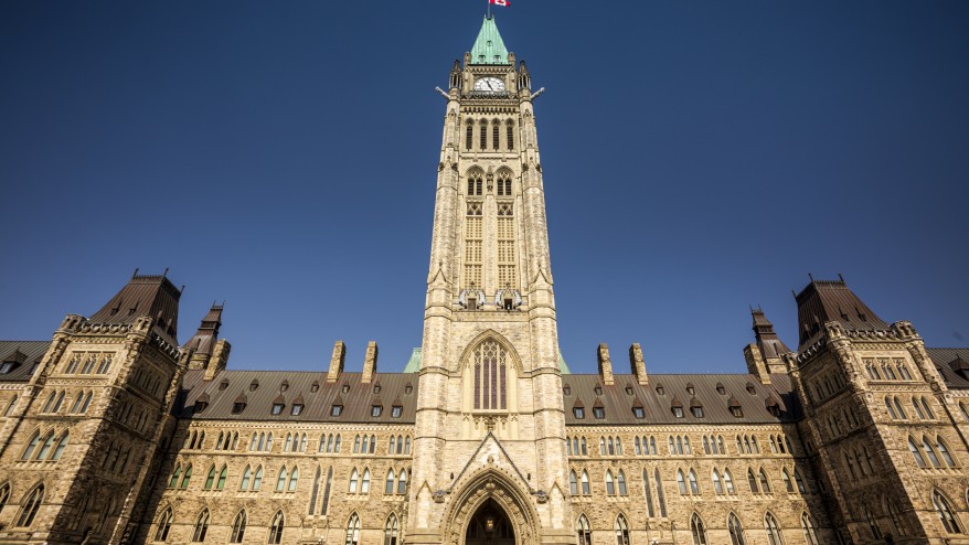 Parliament Building with Peace Tower on Parliament Hill in Ottawa,Canada