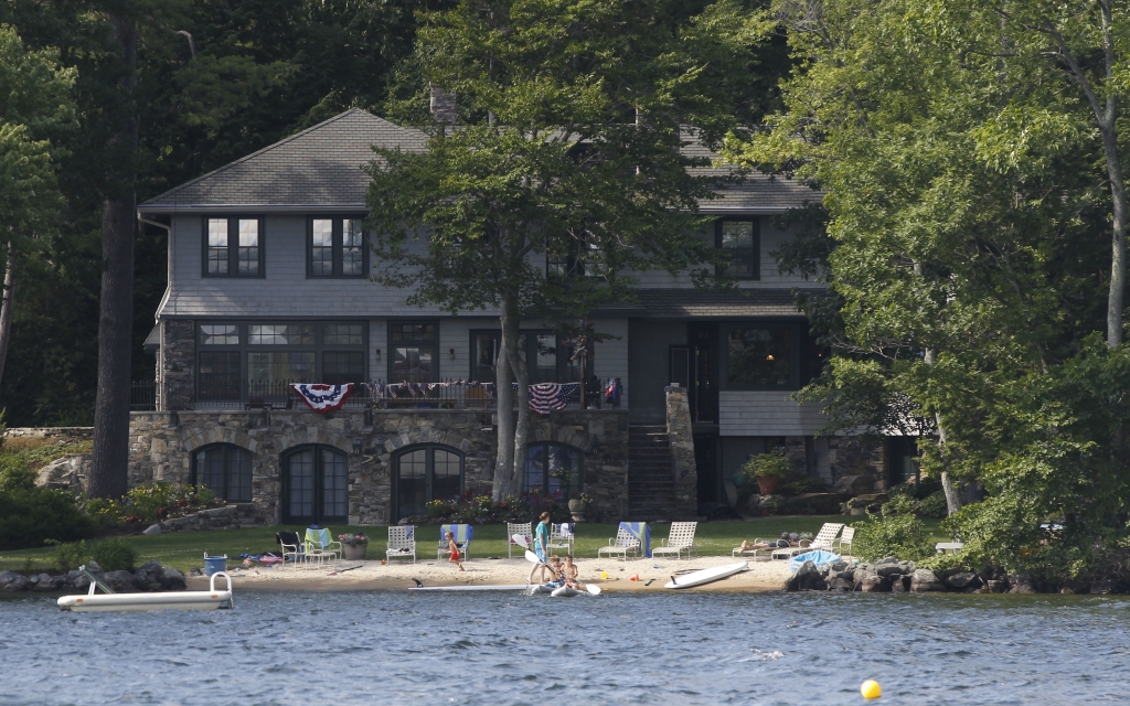 The vacation home of Republican presidential candidate Mitt Romney on Lake Winnipesaukee in Wolfeboro